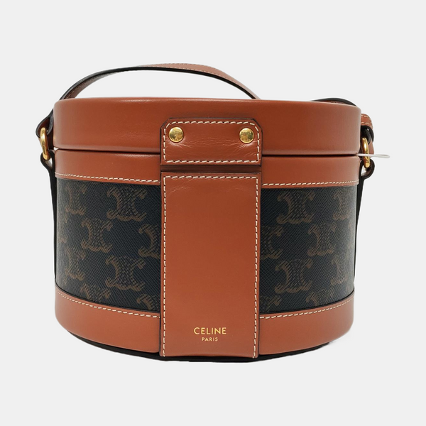 Authenticated pre-owned  TRIOMPHE Medium Coated Canvas Brown - Shoulder Bag at Looply