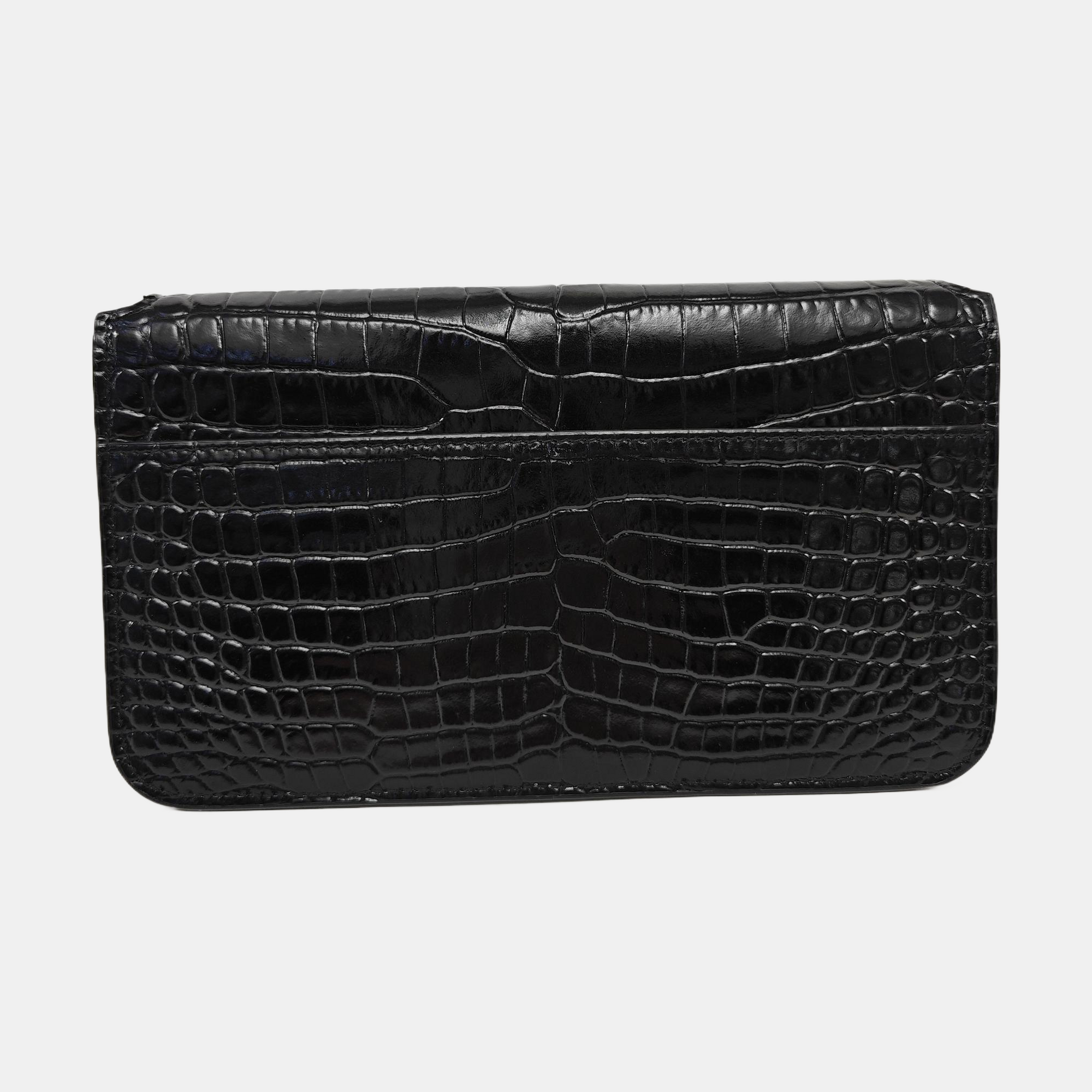 Calfskin Shoulder Bag Black