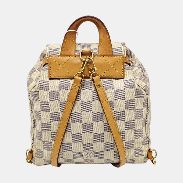 SPERONE BB Damier Azur Coated Canvas White