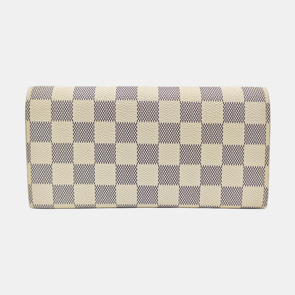 EMILIE Damier Azur Coated Canvas White Wallet