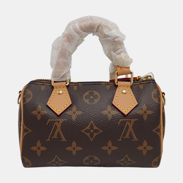 SPEEDY Nano Monogram Coated Canvas Brown