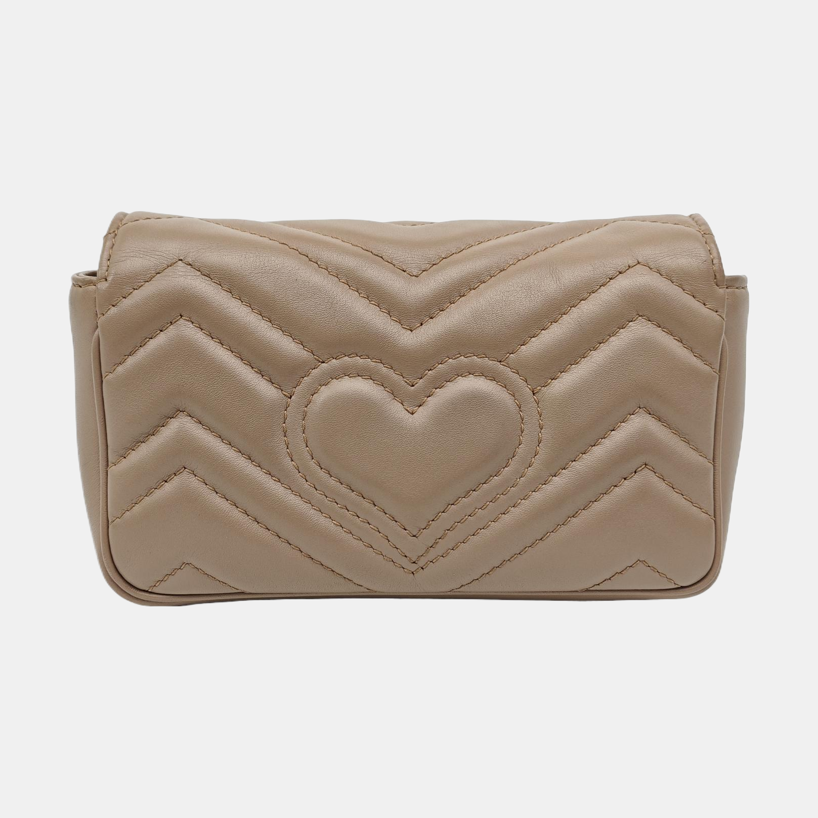 GG Marmont Mini Quilted Calfskin Beige