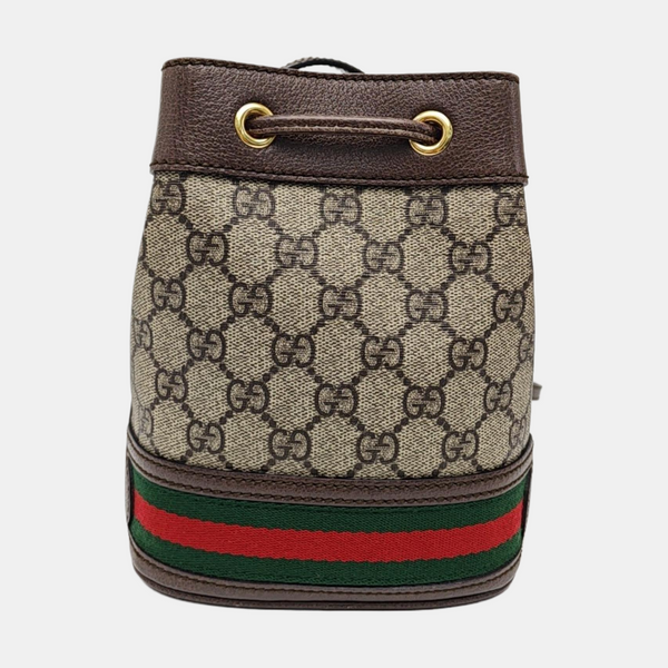 Ophidia Mini Monogram Coated Canvas Beige