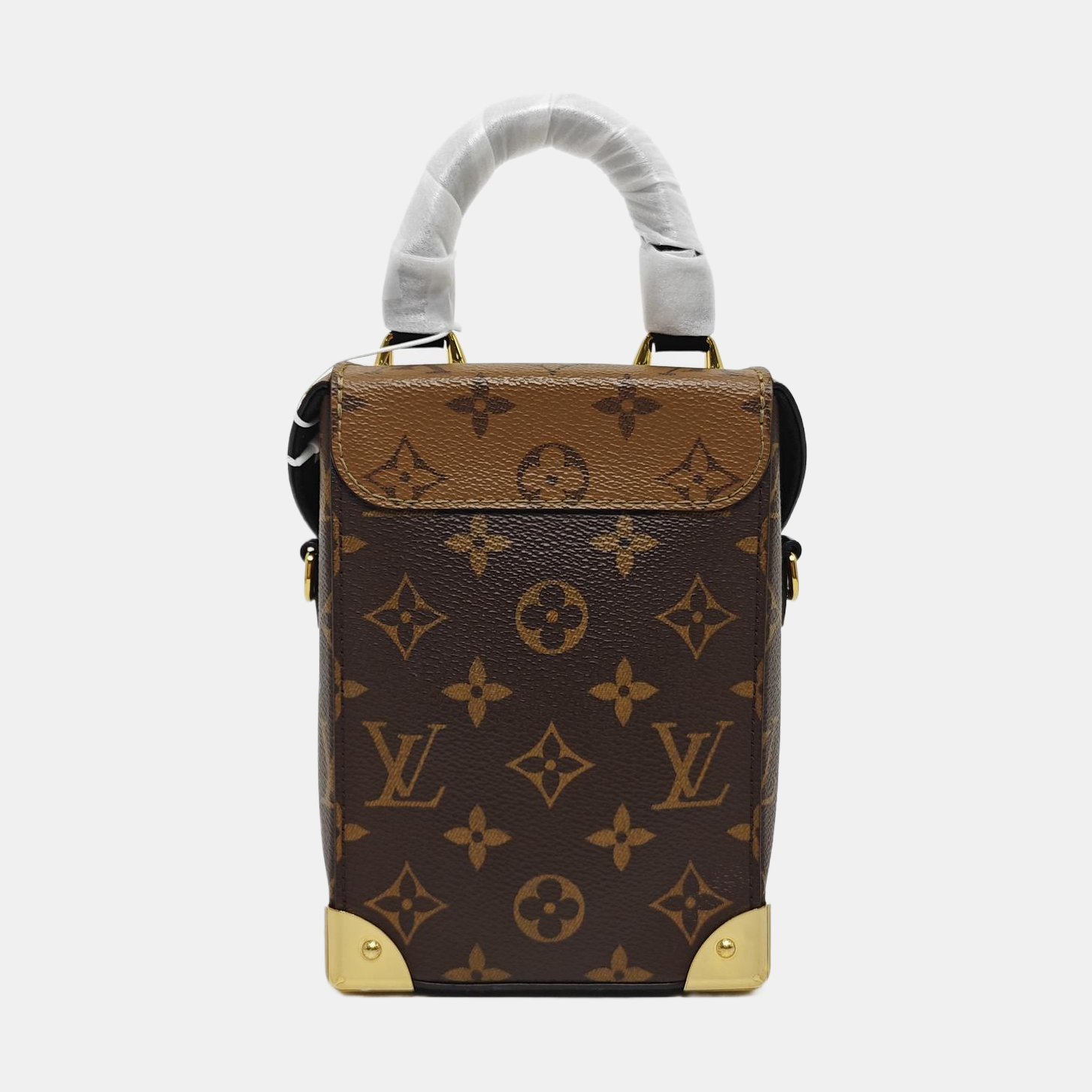 CAMERA BOX Monogram Coated Canvas Brown