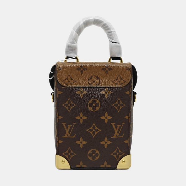 CAMERA BOX Monogram Coated Canvas Brown