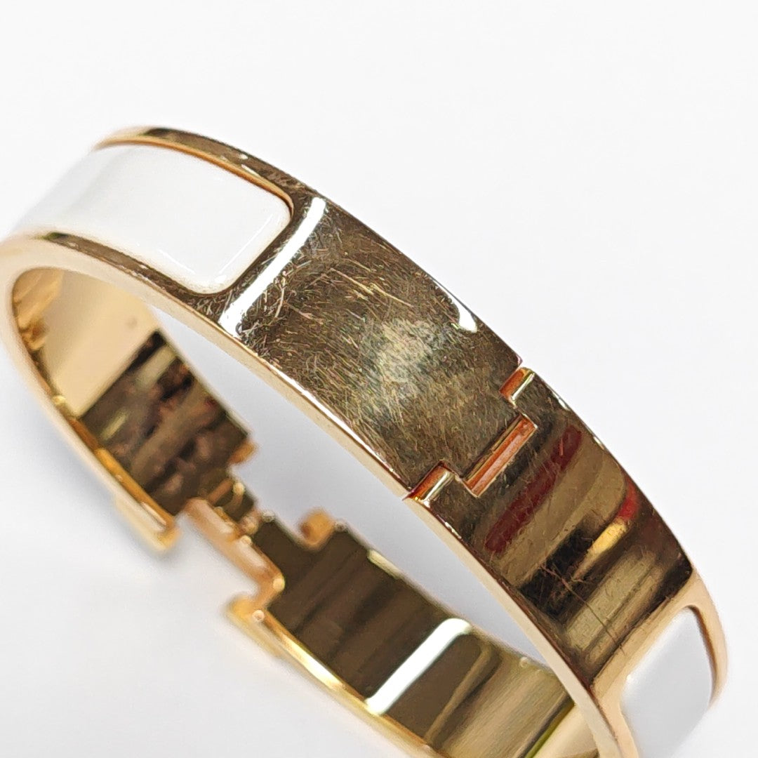 Clic H Metal Rose Gold Bangle