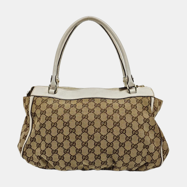 Monogram Canvas Tote Bag Brown