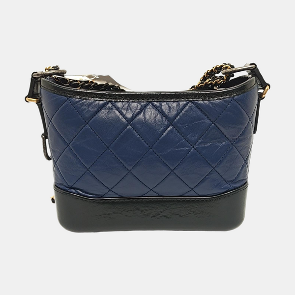 GABRIELLE Small Quilted Calfskin Blue
