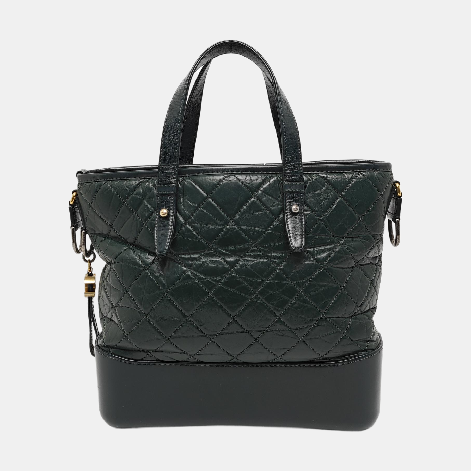 GABRIELLE Medium Quilted Calfskin Green