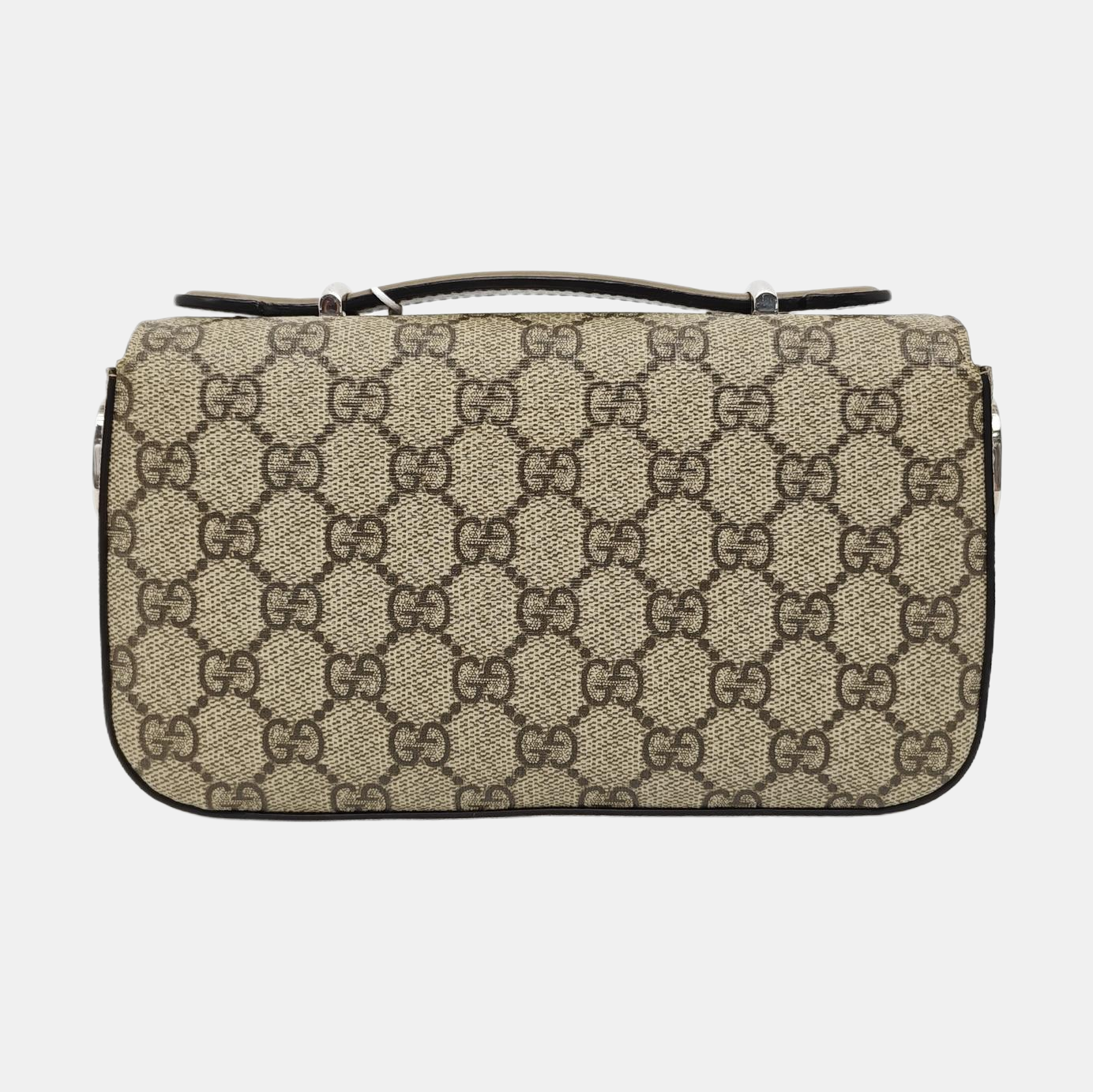 Monogram Coated Canvas Shoulder Bag Gray