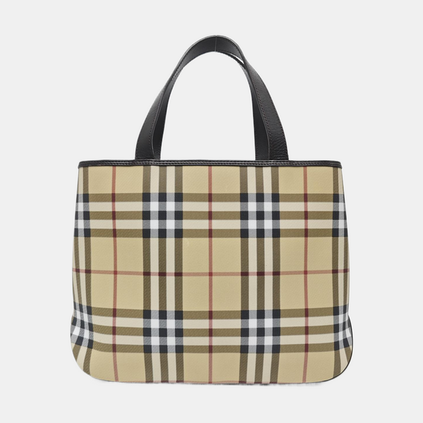 Coated Canvas Tote Bag Beige
