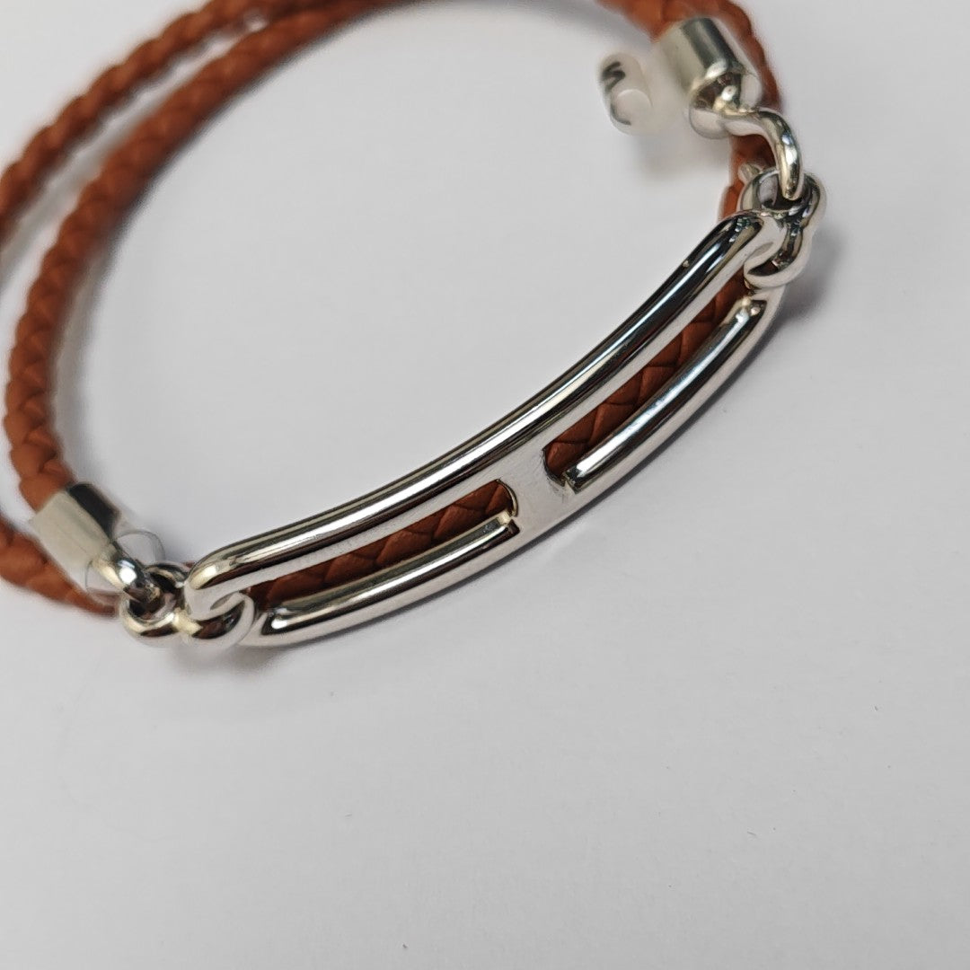 Roulis Leather Brown Bangle