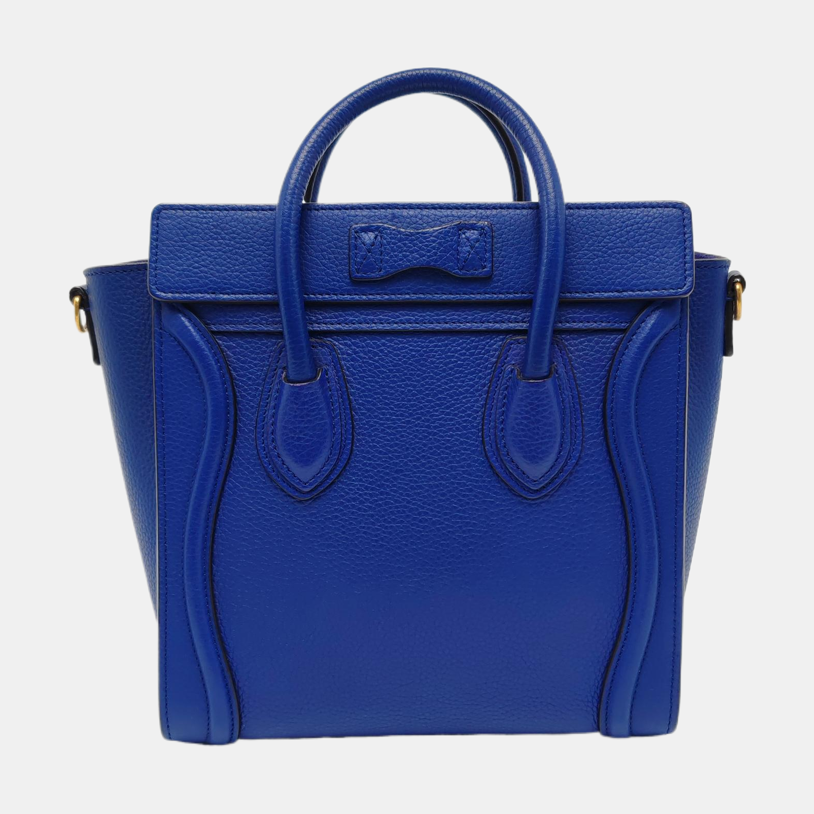 Authenticated pre-owned  LUGGAGE Nano Calfskin Blue - Tote Bag at Looply