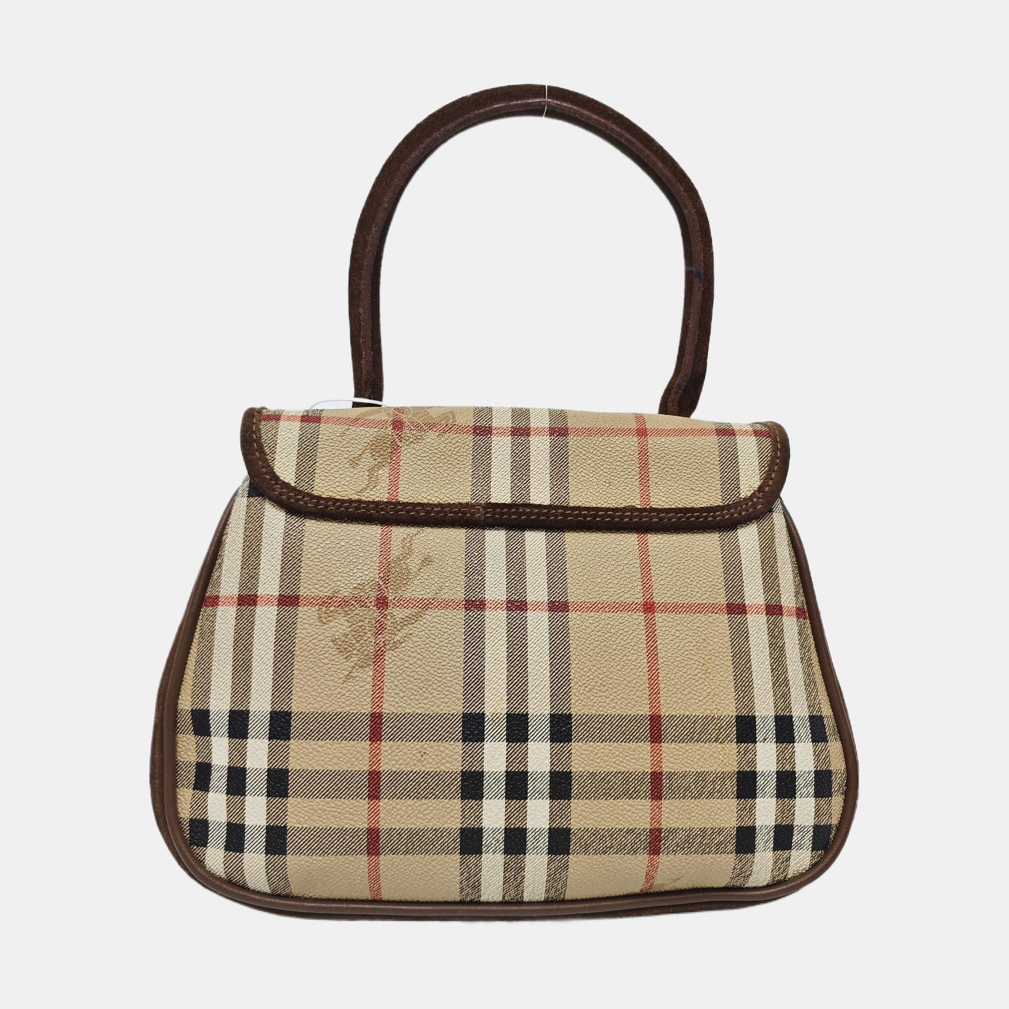 Coated Canvas Shoulder Bag Beige