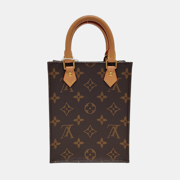 SAC PLAT Mini Monogram Coated Canvas Brown
