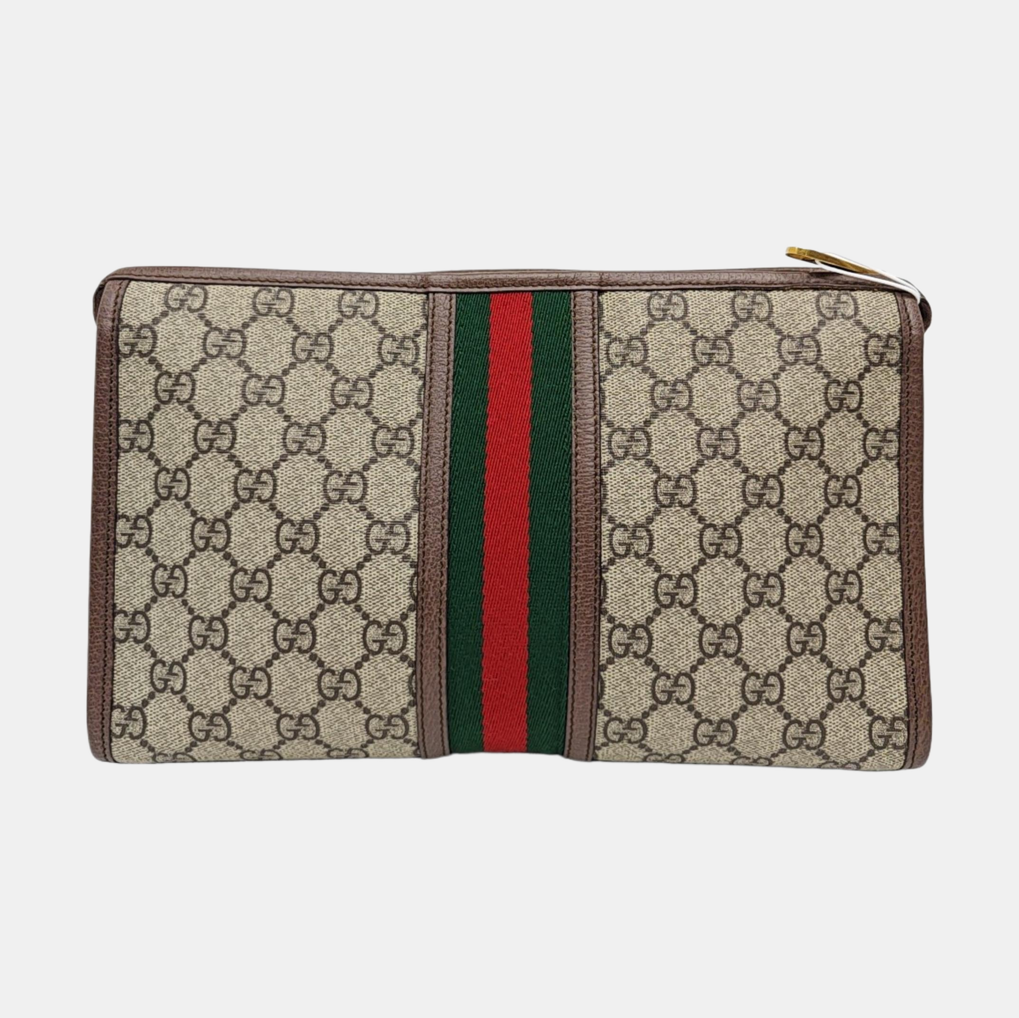 Ophidia Large Monogram Coated Canvas Beige