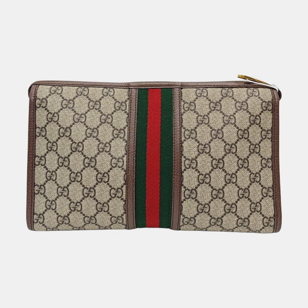 Ophidia Large Monogram Coated Canvas Beige