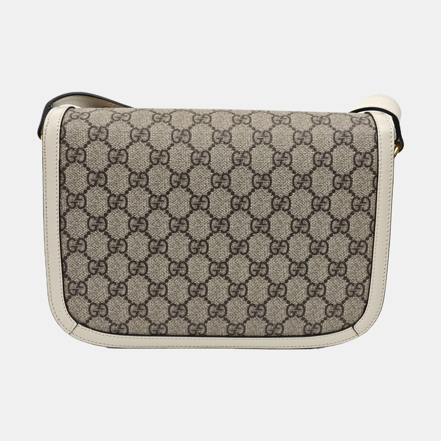 Horsebit 1955 Small Monogram Coated Canvas Beige