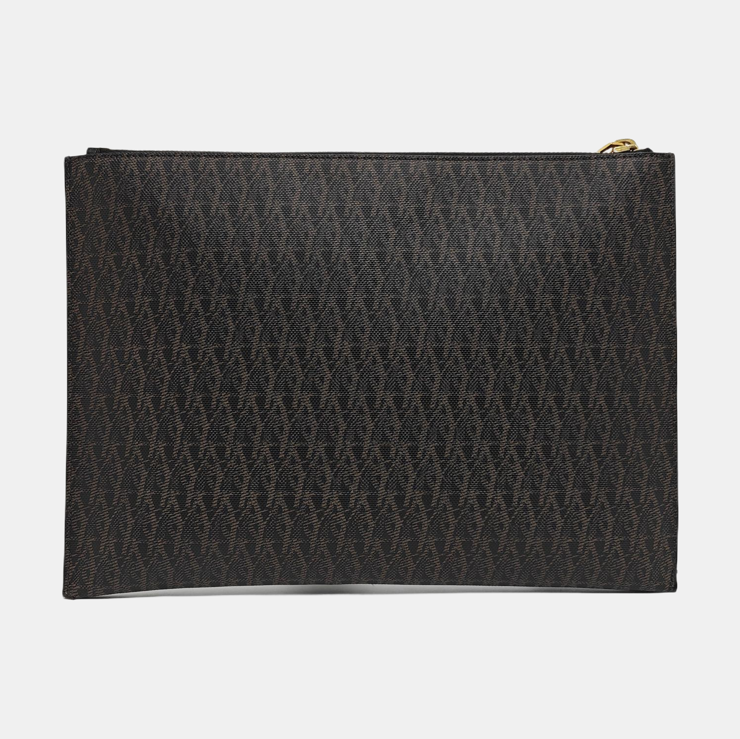 Coated Canvas Clutch Black