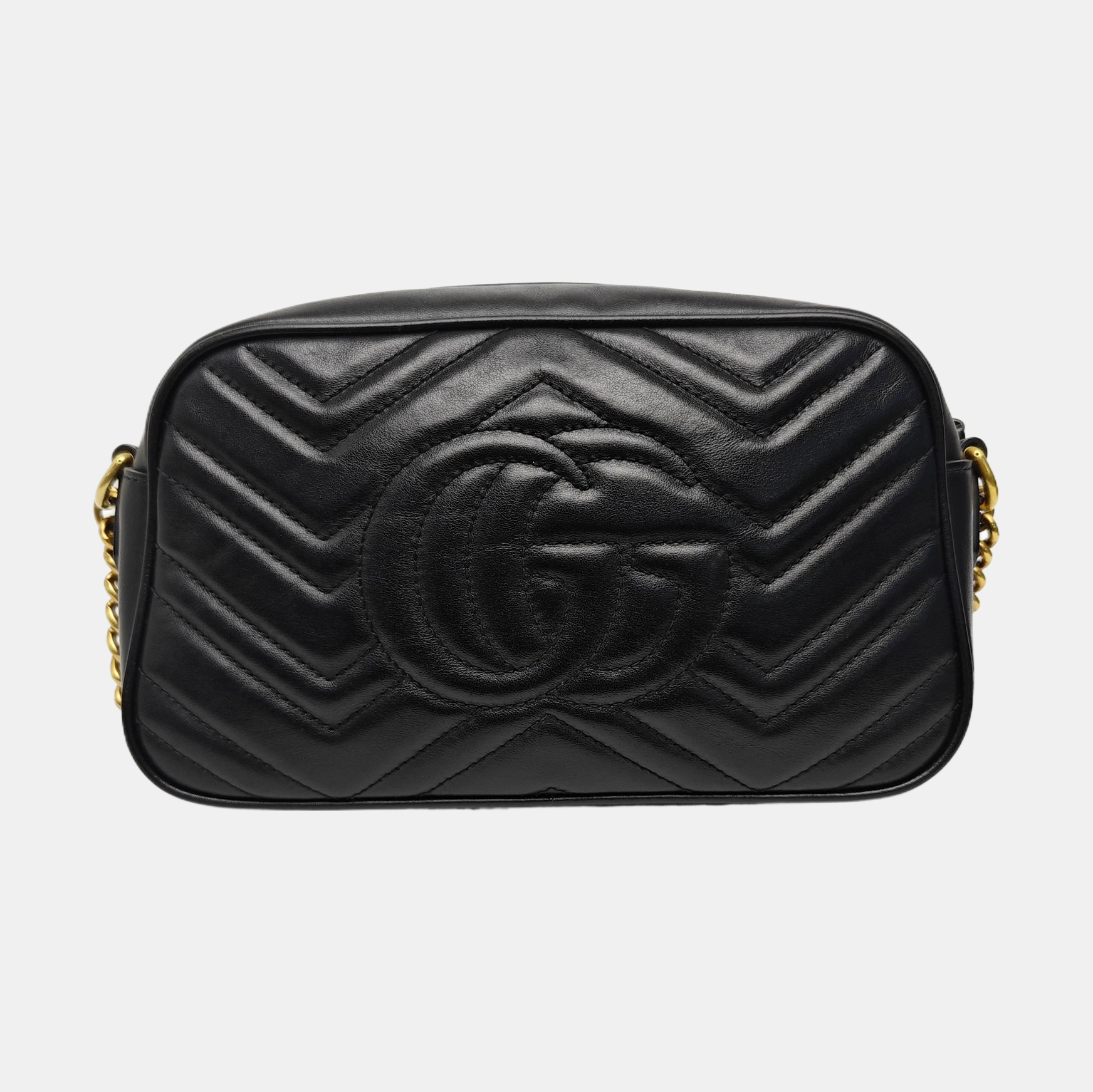 GG Marmont Small Quilted Calfskin Black