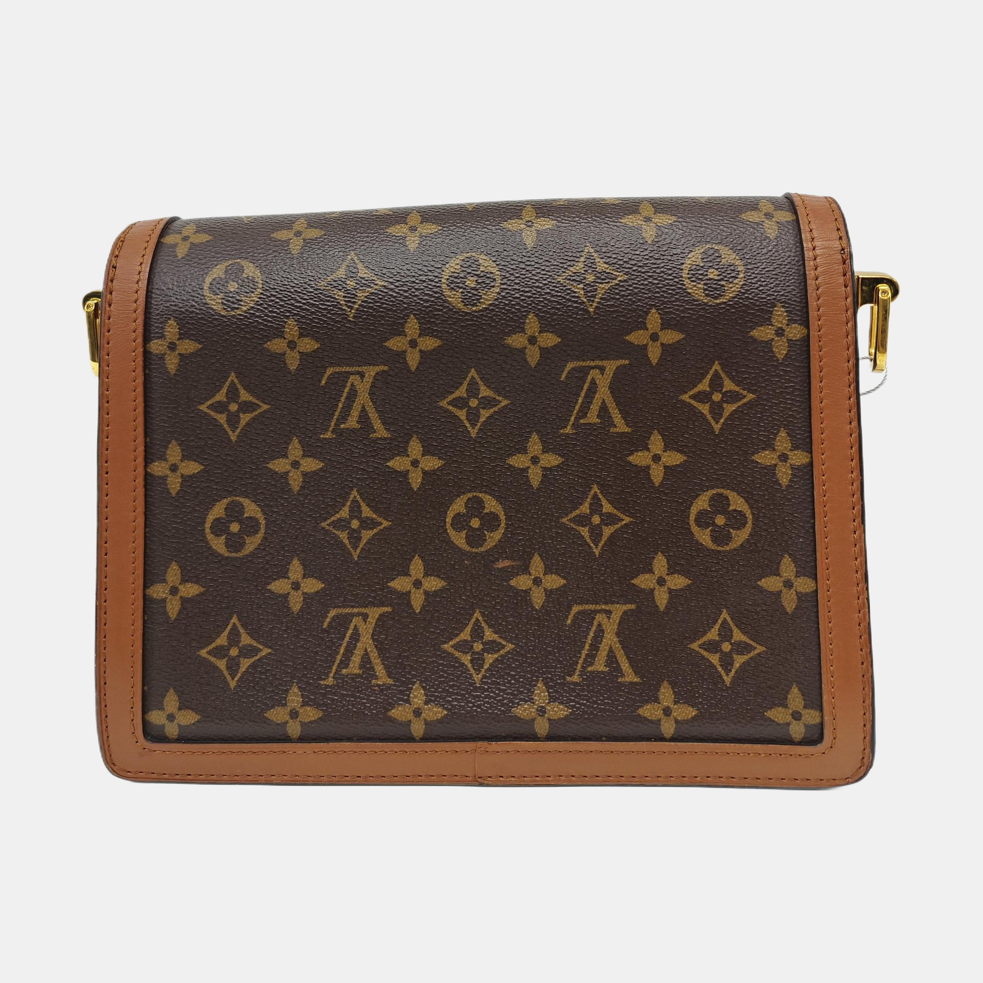 DAUPHINE MM Monogram Coated Canvas Brown