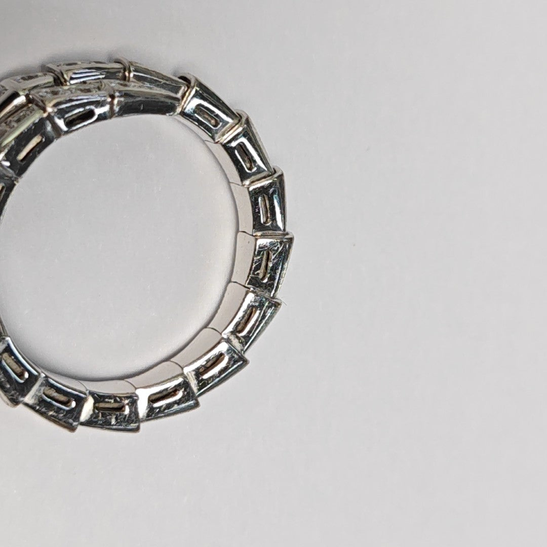 SERPENTI 18k White Gold Silver Ring EU 53