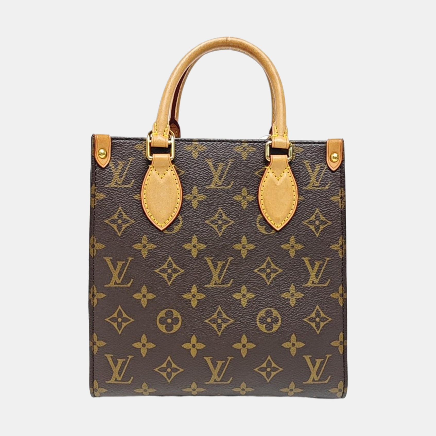SAC PLAT BB Monogram Coated Canvas Brown