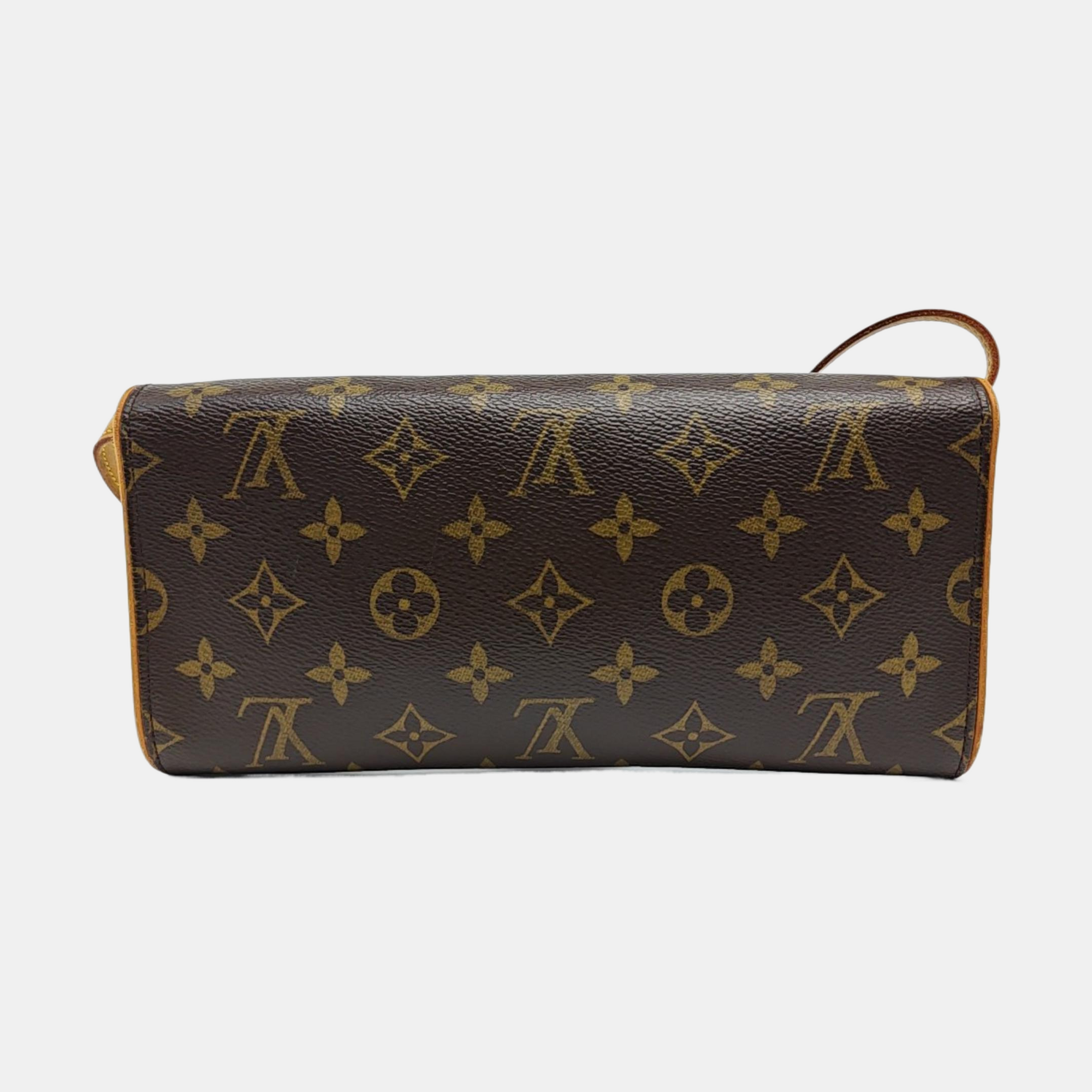 TWIN GM Monogram Coated Canvas Brown