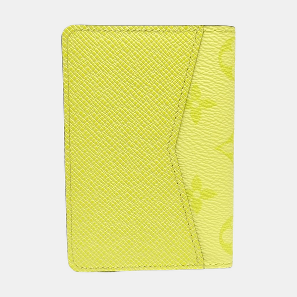 Monogram Coated Canvas Card Holder Yellow