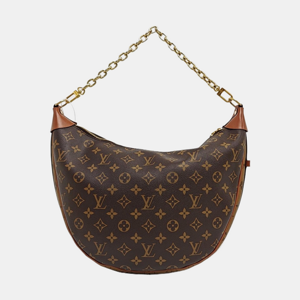 LOOP HOBO Monogram Coated Canvas Brown