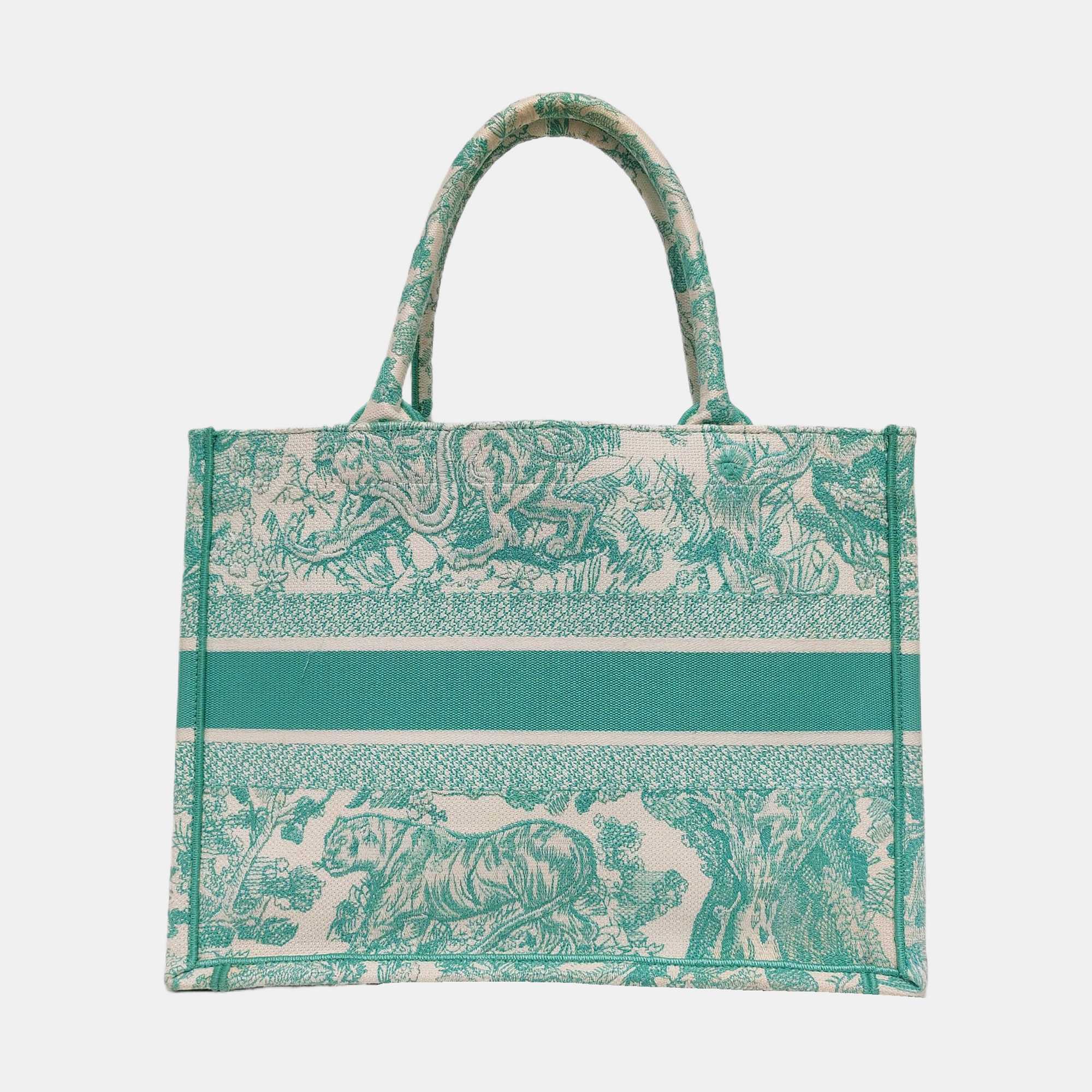 Book Tote Medium Canvas Green