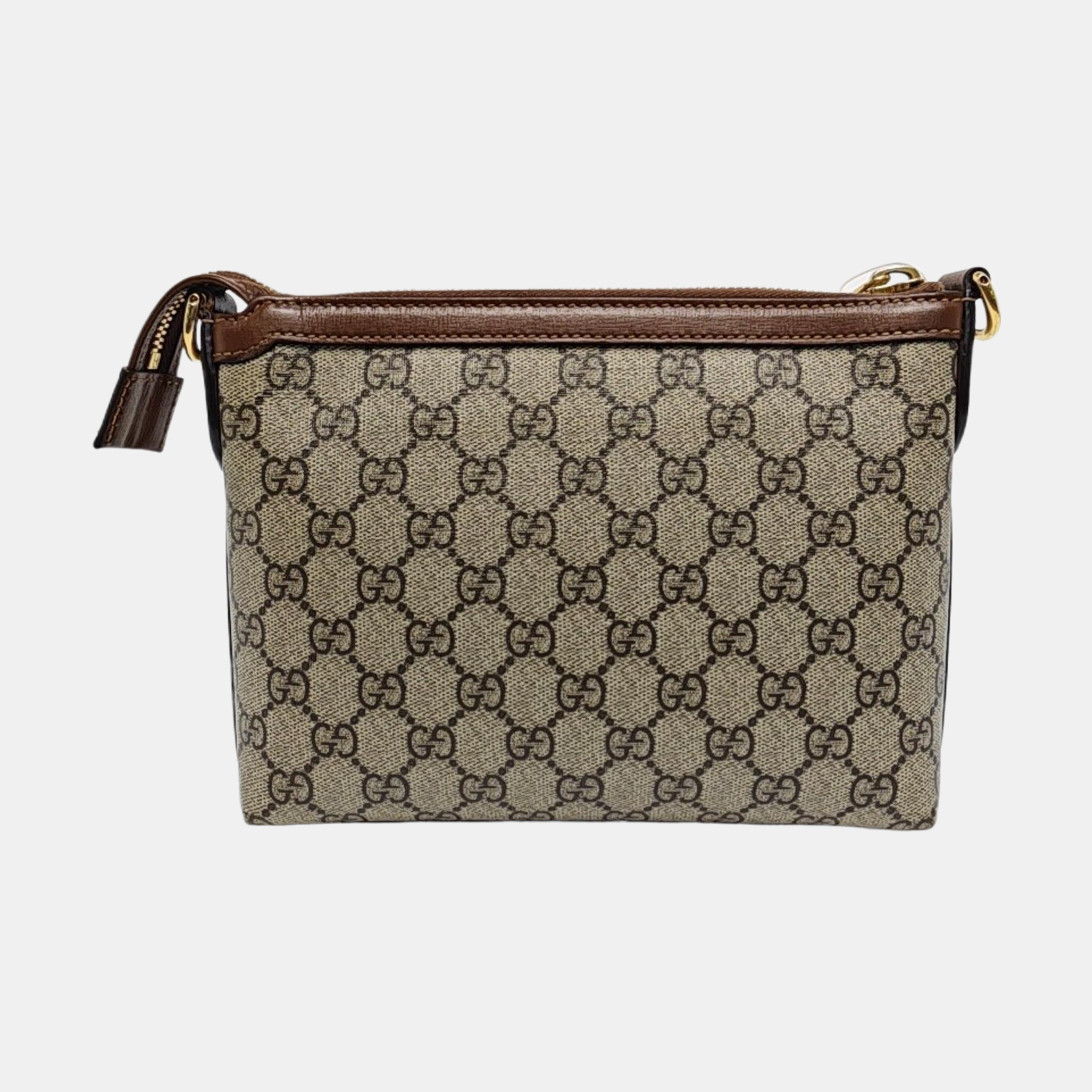 GG Supreme Monogram Coated Canvas Gray