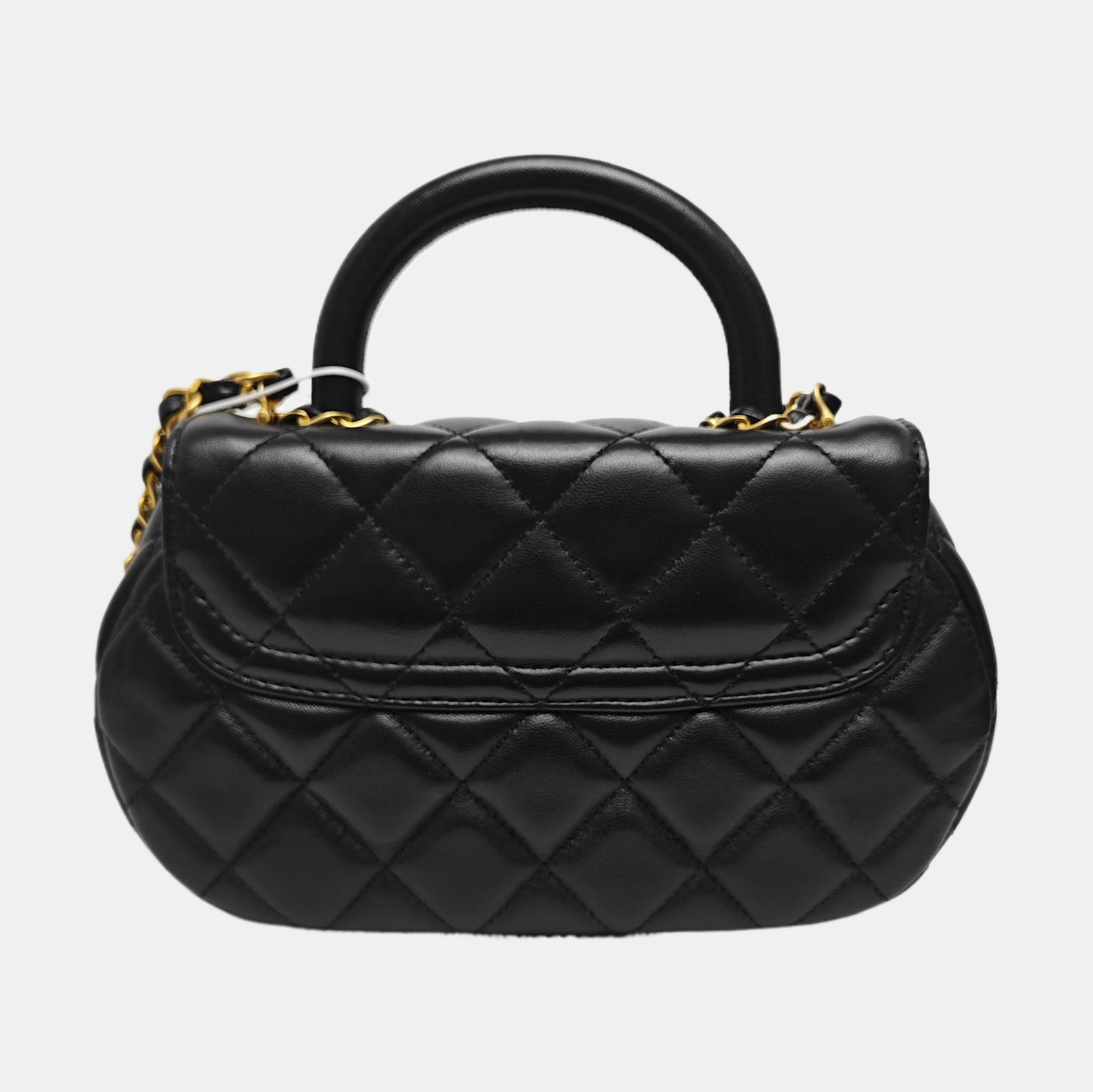 Quilted Lambskin Shoulder Bag Medium Black