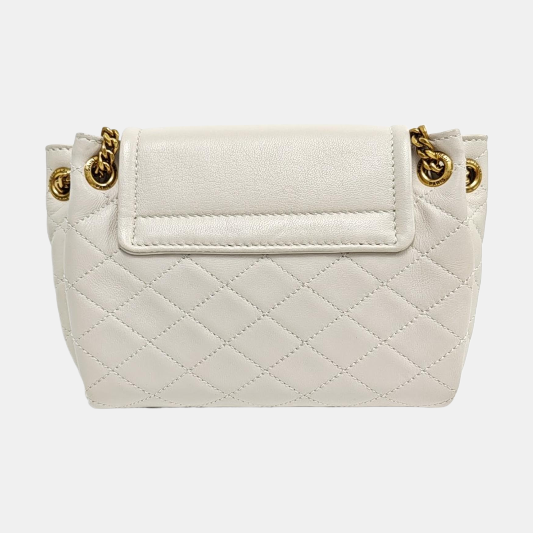 NOLITA Mini Quilted Lambskin White