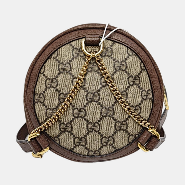 Ophidia Mini Monogram Coated Canvas Beige
