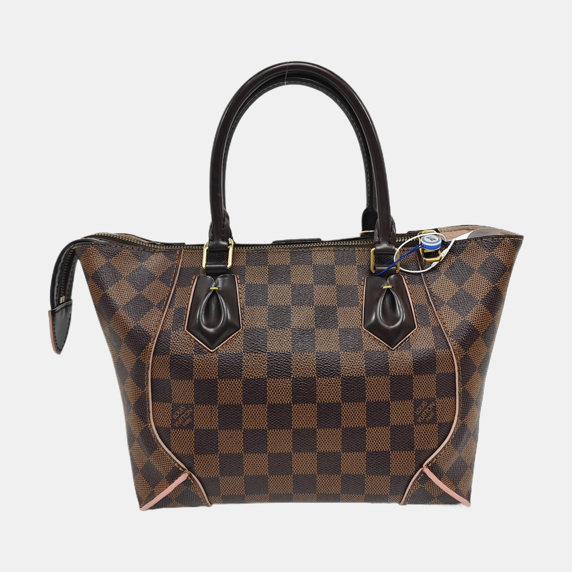 CAÏSSA PM Damier Ebene Coated Canvas Brown