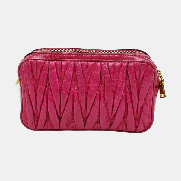 Quilted Lambskin Shoulder Bag Red