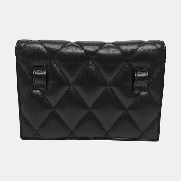 Sharp Quilted Calfskin Black