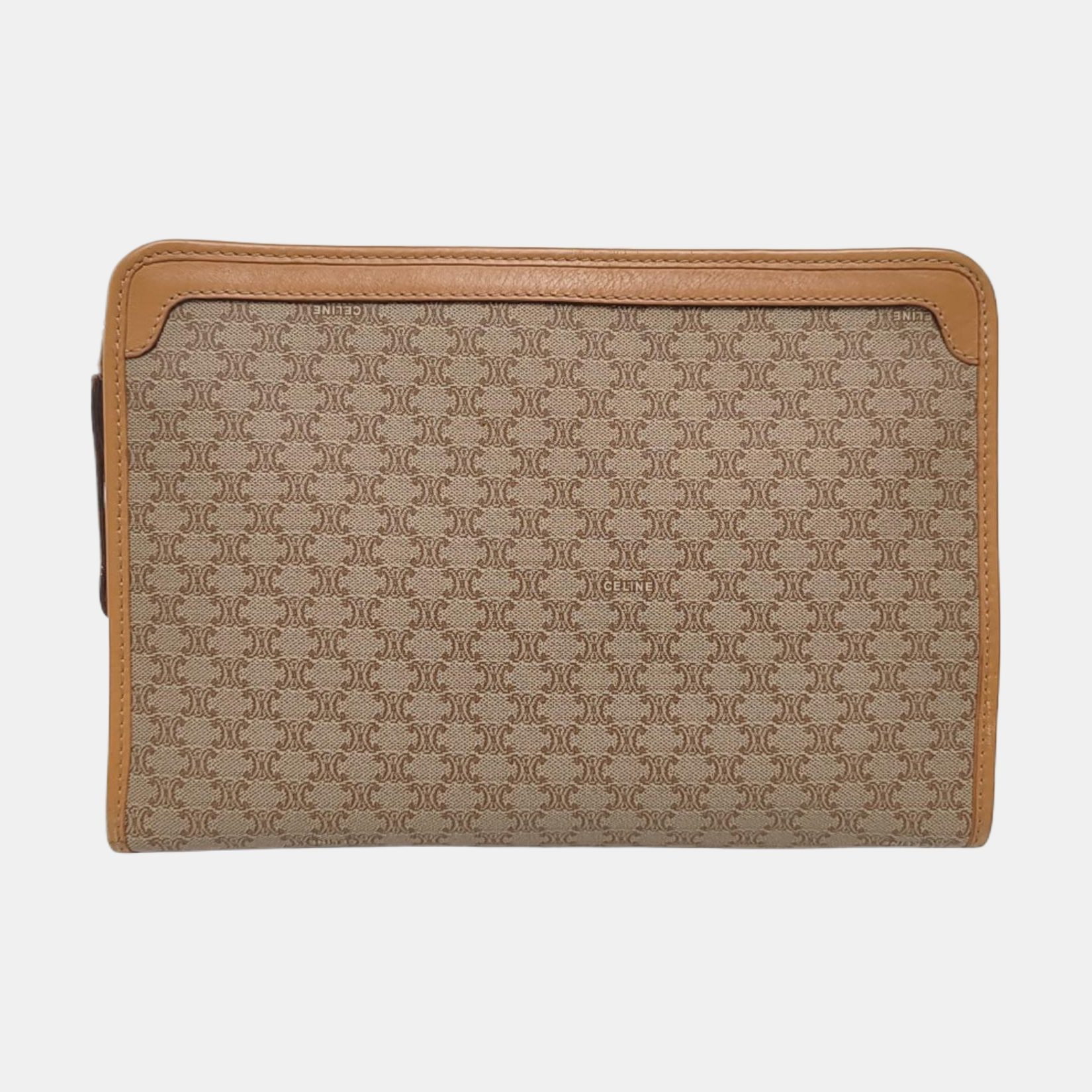 MACADAM CLUTCHE Coated Canvas Beige