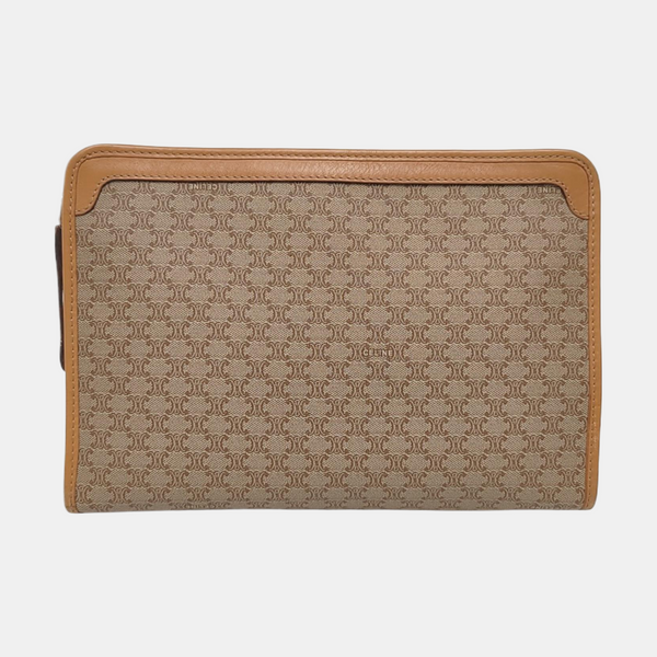 MACADAM CLUTCHE Coated Canvas Beige