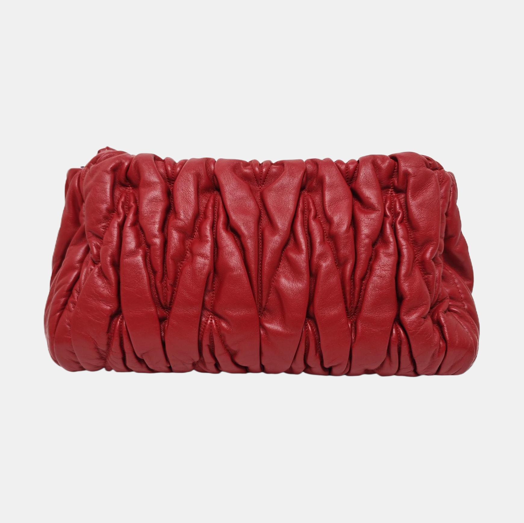 Quilted Leather Shoulder Bag Red