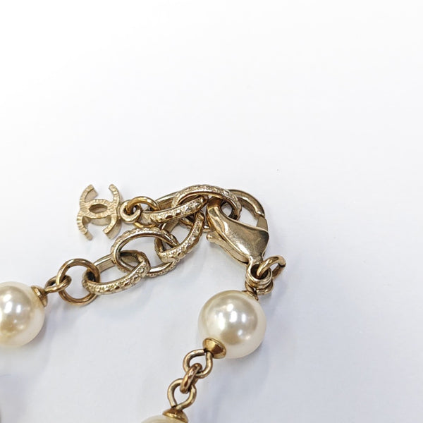 Faux Pearl Gold Necklace