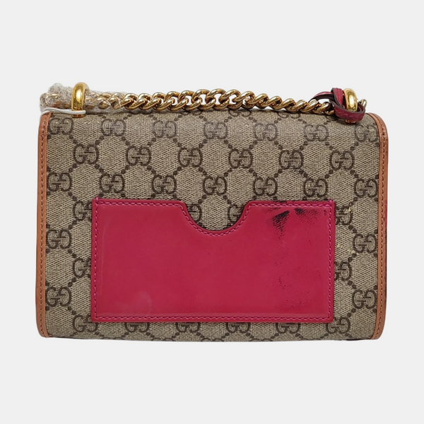 Candado pequeño Monogram lona revestida beige