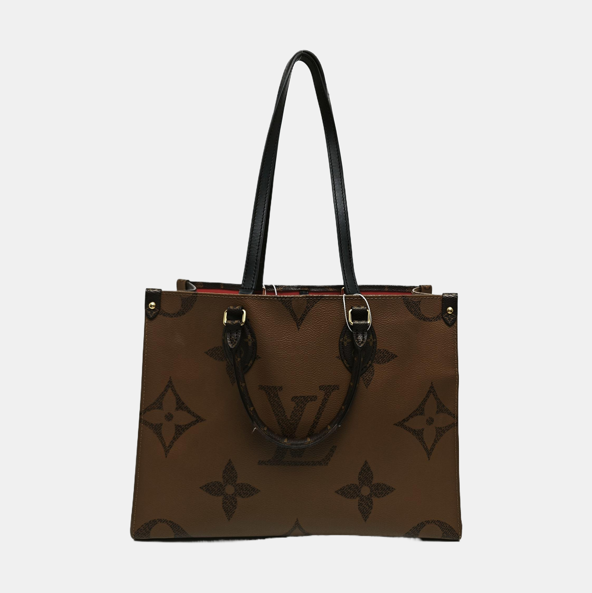 ONTHEGO MM Monogram Coated Canvas Brown