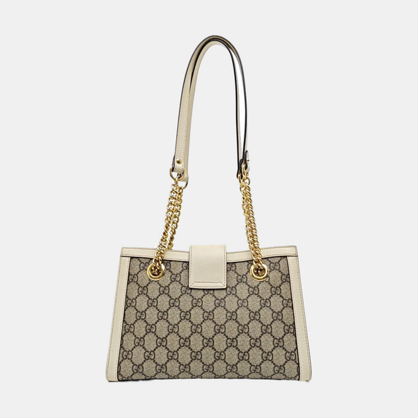 Padlock Small Monogram Coated Canvas Beige