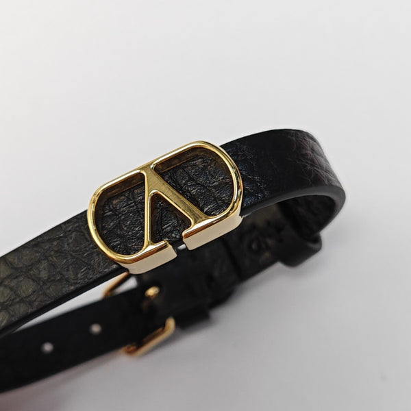 Leather Black Bangle