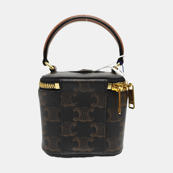 Coated Canvas Shoulder Bag Black