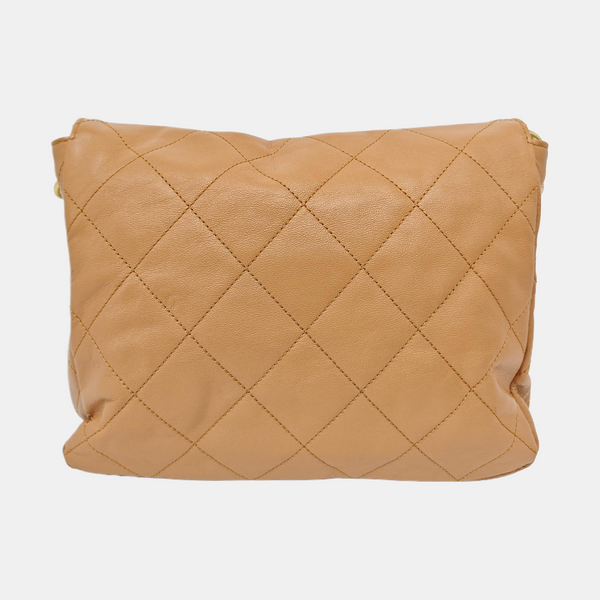 Suppletwins Small Quilted Calfskin Brown