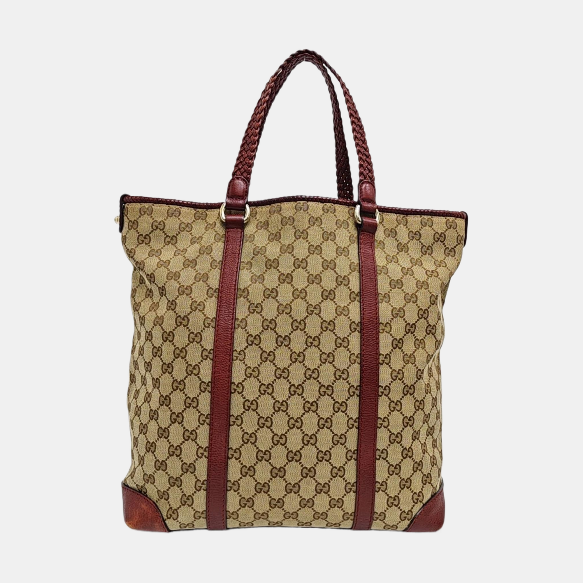 Monogram Canvas Tote Bag Beige