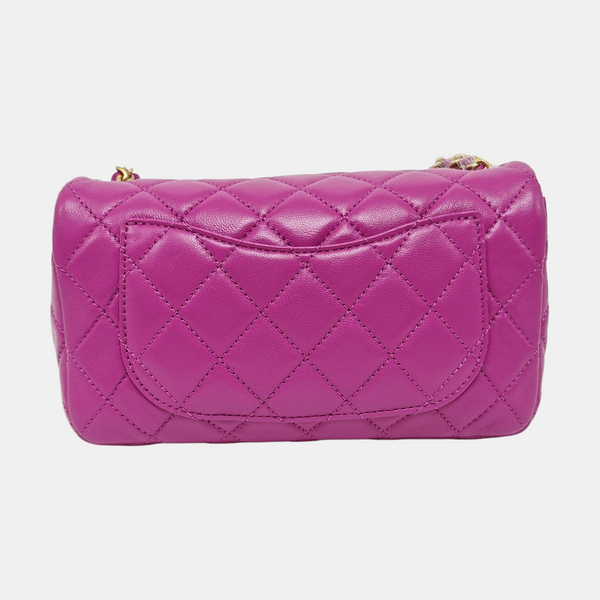 CLASSIC FLAP Mini Quilted Lambskin Purple